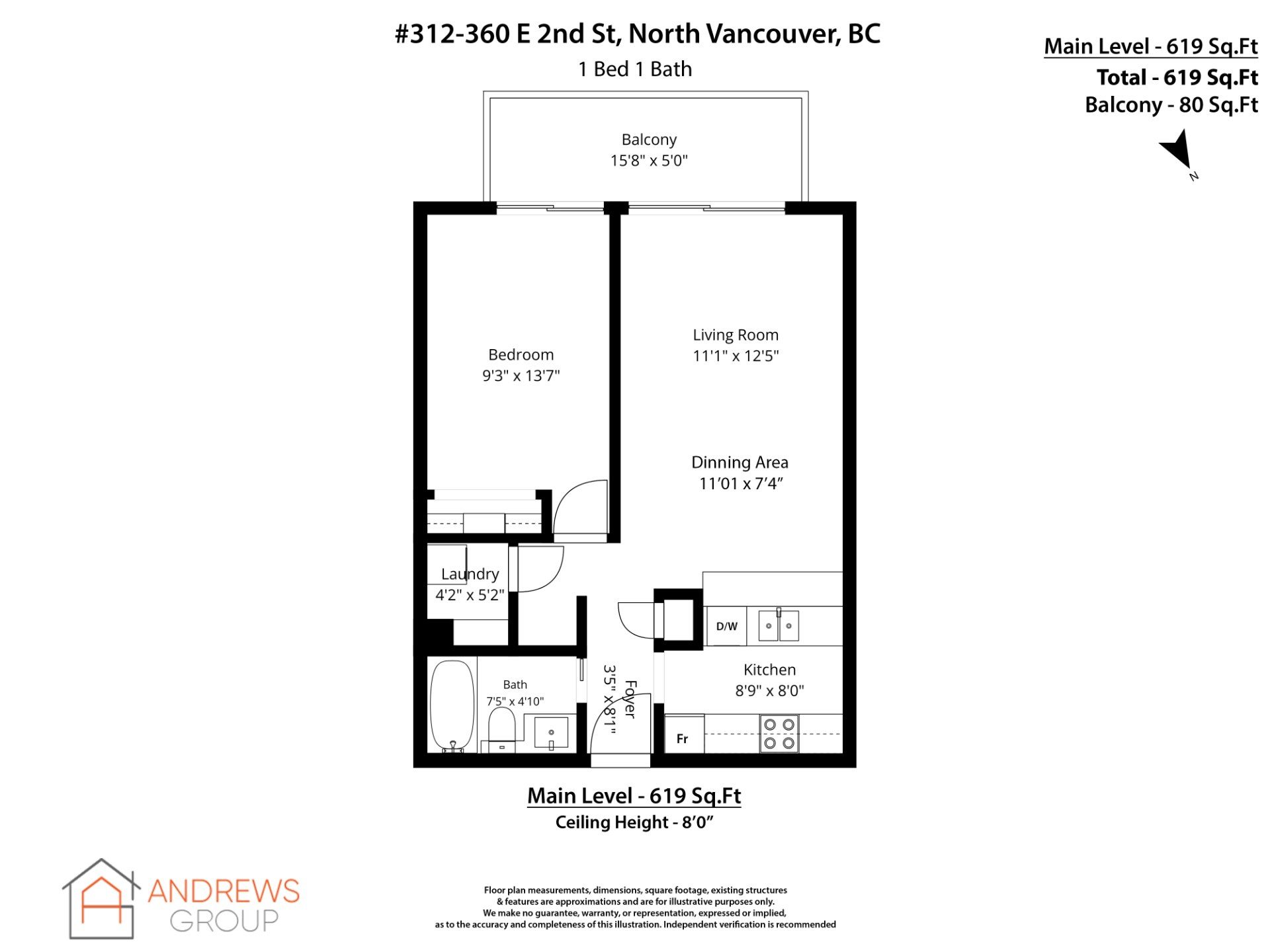 Floor plan for 312 360 E 2nd Street